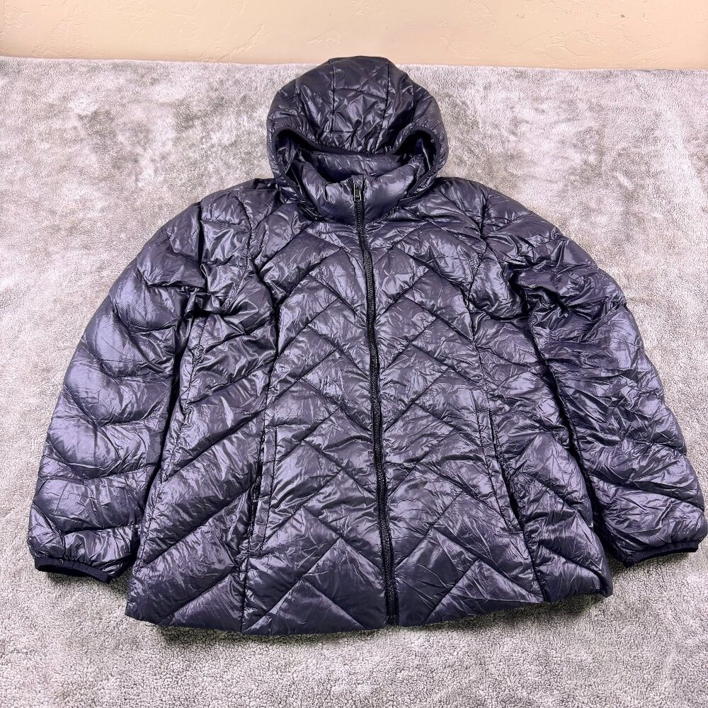 London Fog XL Packable Down Hooded Jacket